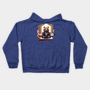 Grizzly president of USA - the triomphe of biodiversity Kids Hoodie